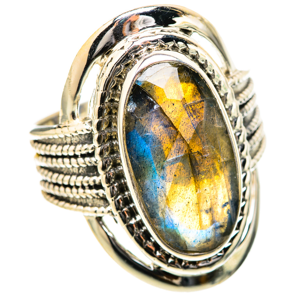 Labradorite Rings handcrafted by Anasilvercos - RING129002 - Photo 2
