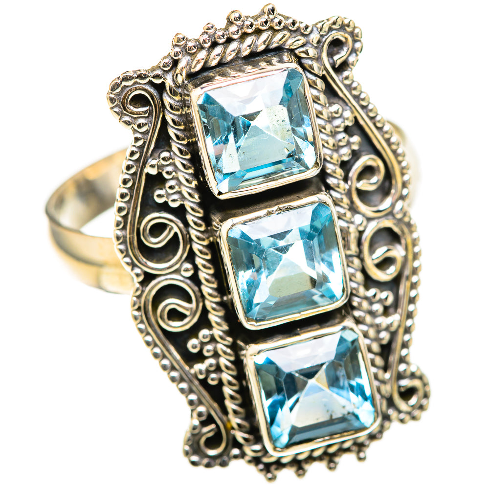 Blue Topaz Rings handcrafted by Anasilvercos - RING129005 - Photo 2