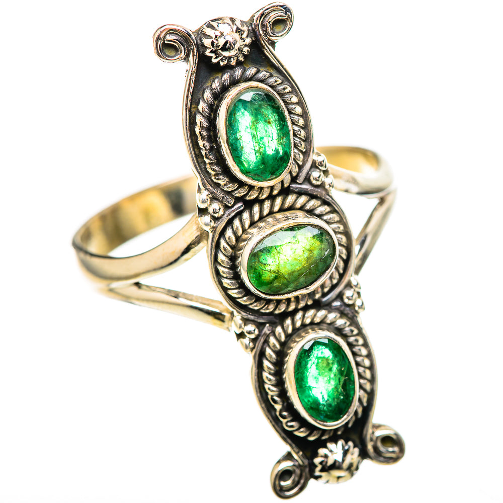 Zambian Emerald Rings handcrafted by Anasilvercos - RING129006 - Photo 2