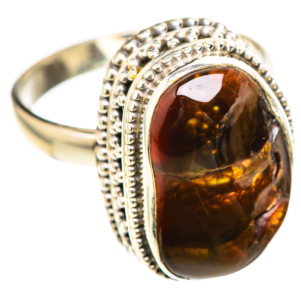 Mexican Fire Agate Rings handcrafted by Anasilvercos - RING129009 - Photo 2