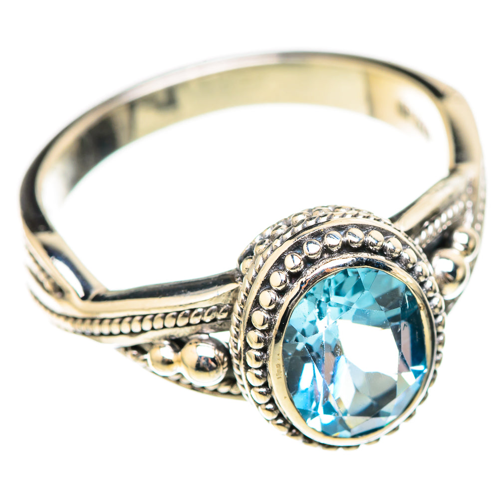 Blue Topaz Rings handcrafted by Anasilvercos - RING129022 - Photo 2