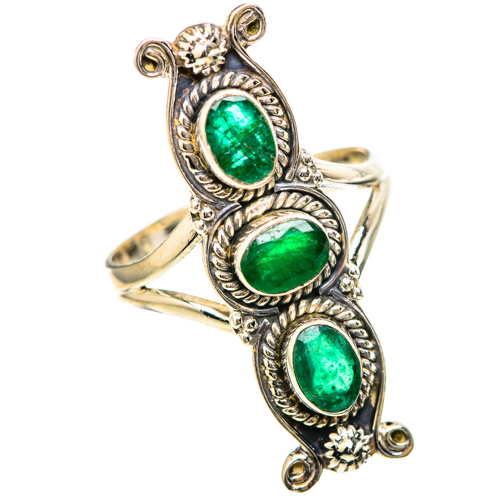 Zambian Emerald Rings handcrafted by Anasilvercos - RING129036 - Photo 2