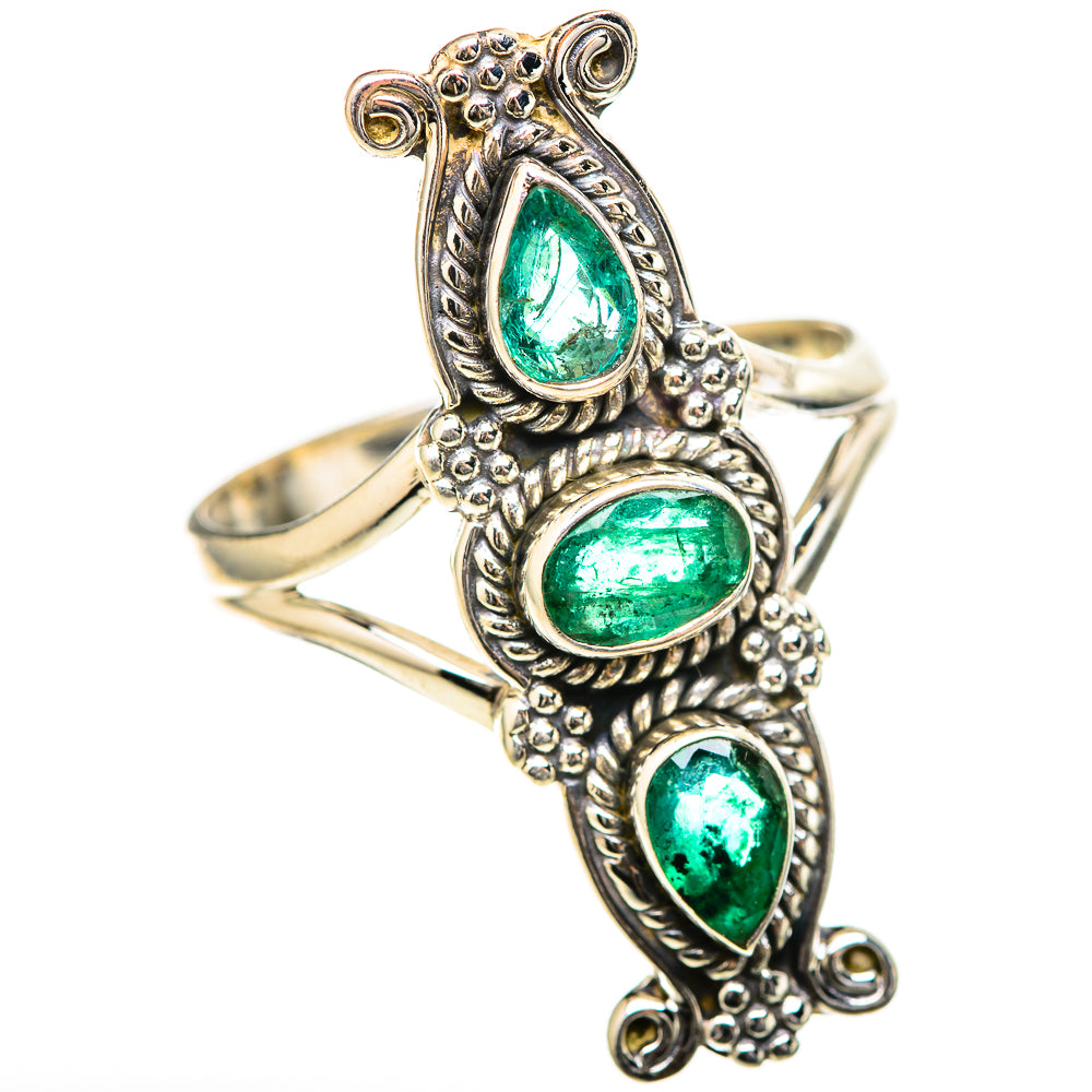 Zambian Emerald Rings handcrafted by Anasilvercos - RING129057 - Photo 2