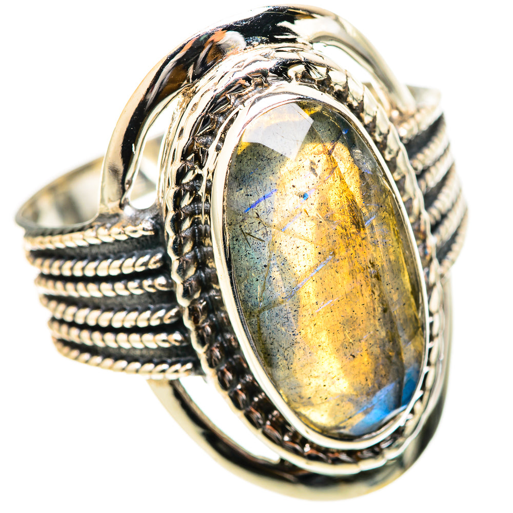 Labradorite Rings handcrafted by Anasilvercos - RING129062 - Photo 2