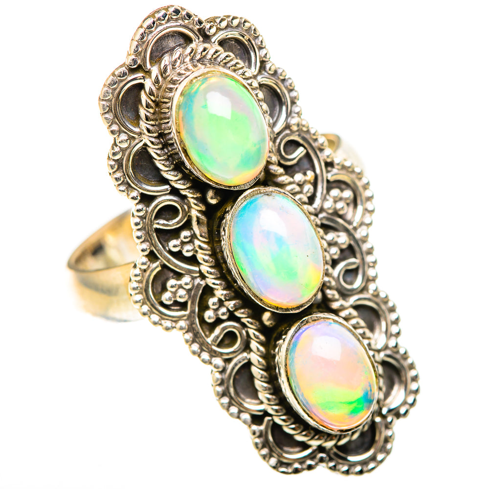 Ethiopian Opal Rings handcrafted by Anasilvercos - RING129069 - Photo 2