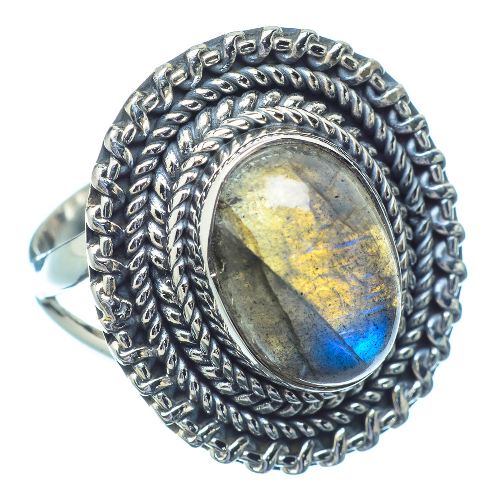 Labradorite Rings handcrafted by Anasilvercos - RING12906