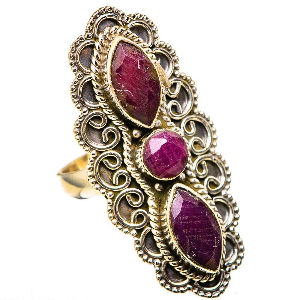 Red Sillimanite Rings handcrafted by Anasilvercos - RING129092 - Photo 2