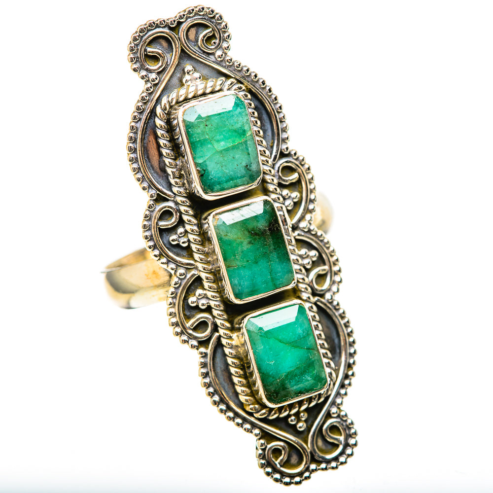 Zambian Emerald Rings handcrafted by Anasilvercos - RING129105 - Photo 2
