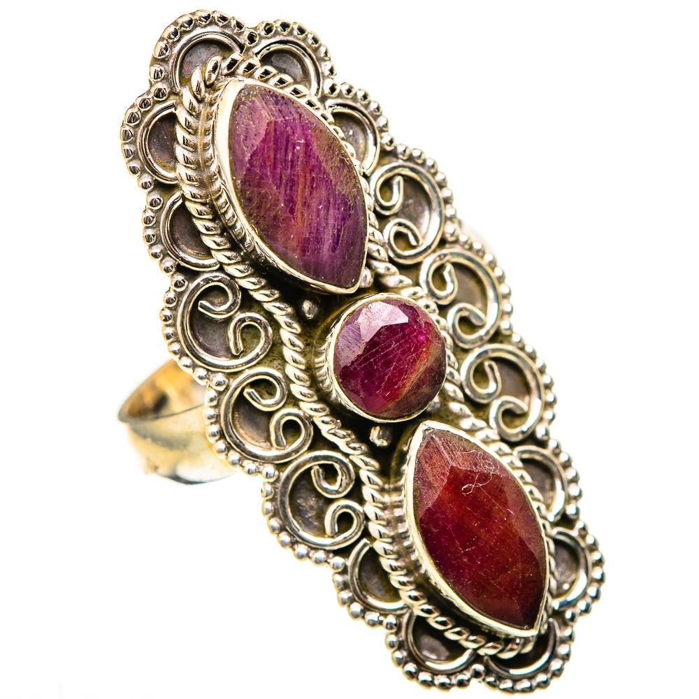 Red Sillimanite Rings handcrafted by Anasilvercos - RING129109 - Photo 2