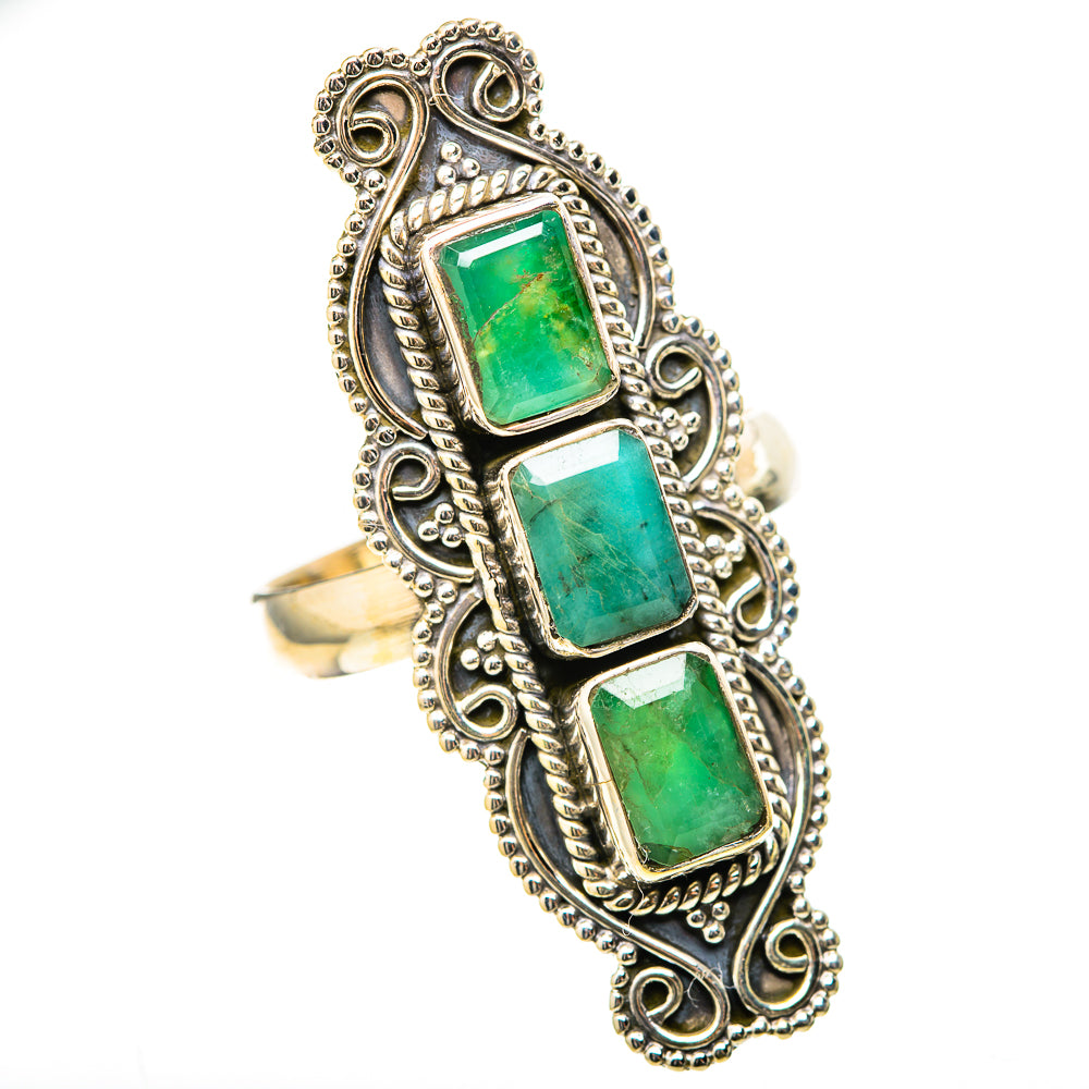 Zambian Emerald Rings handcrafted by Anasilvercos - RING129122 - Photo 2