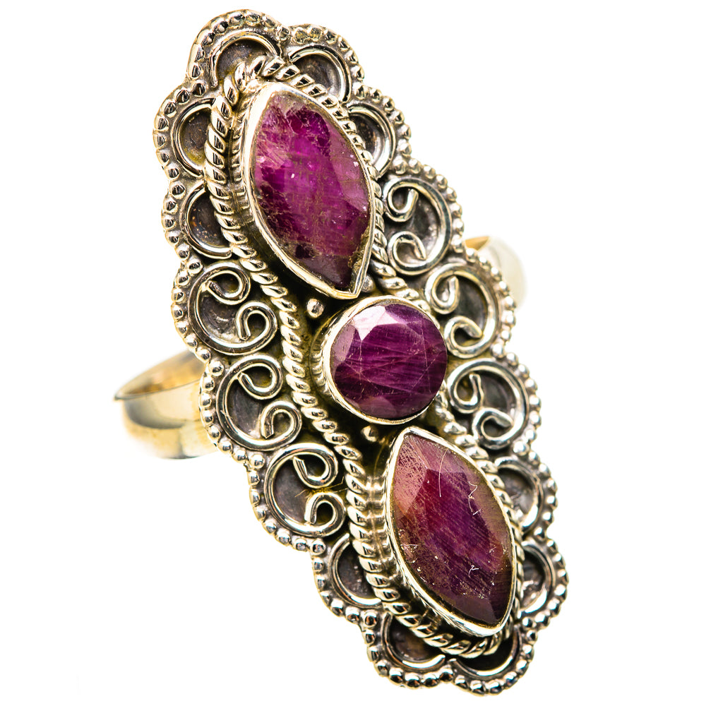 Red Sillimanite Rings handcrafted by Anasilvercos - RING129156 - Photo 2