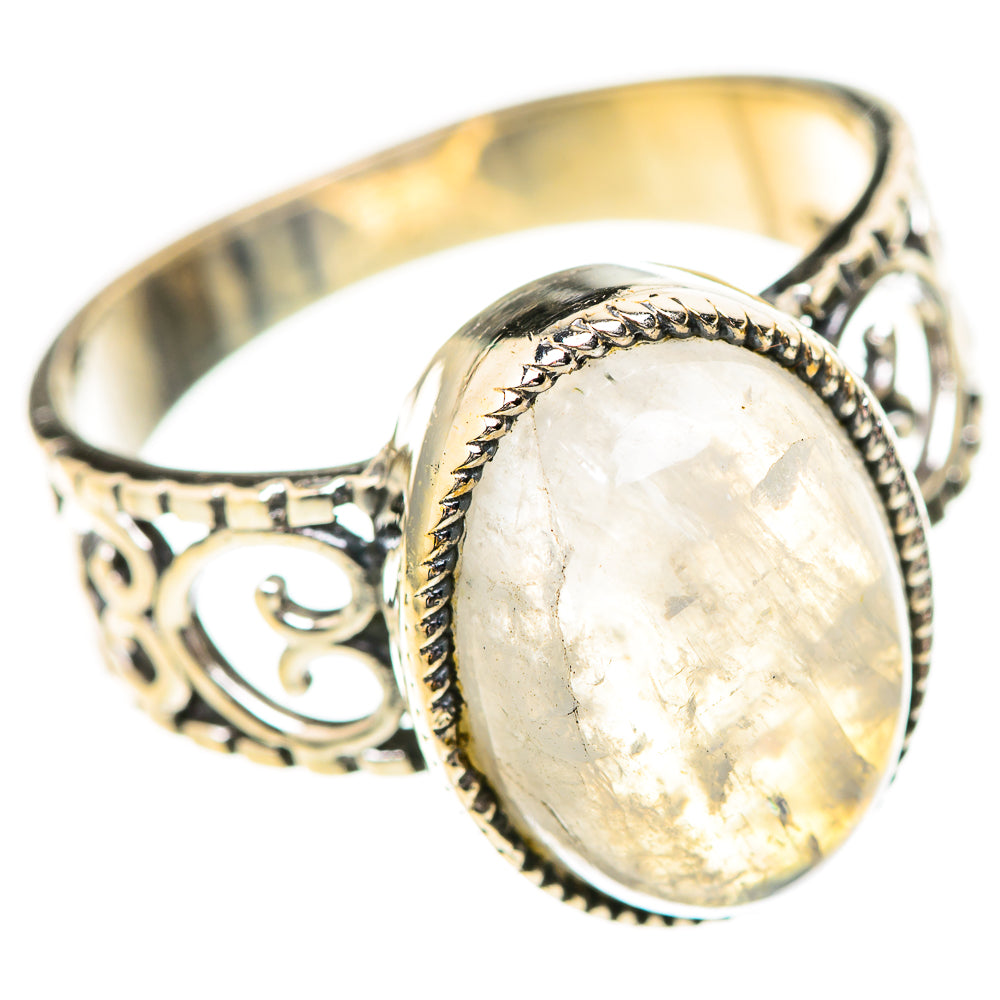 Rainbow Moonstone Rings handcrafted by Anasilvercos - RING129169_SIZE-8 - Photo 2