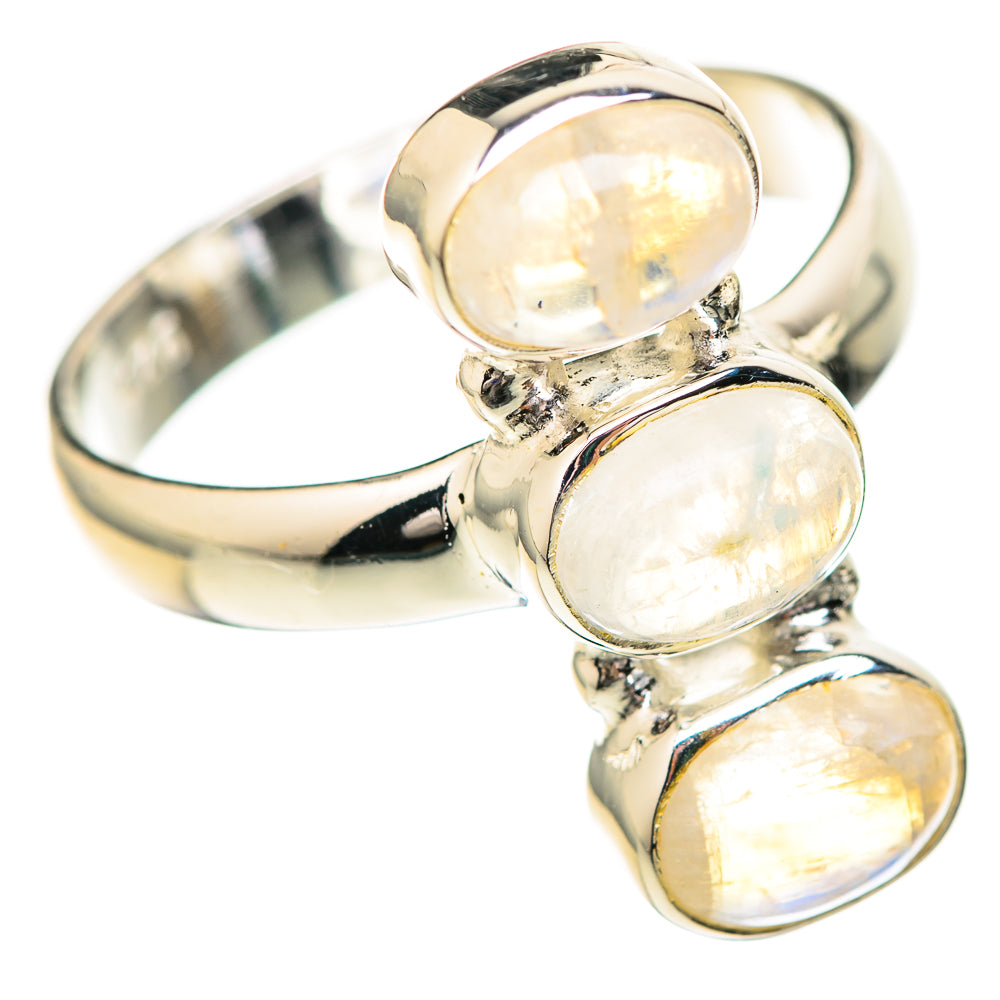 Rainbow Moonstone Rings handcrafted by Anasilvercos - RING129171_SIZE-6 - Photo 2
