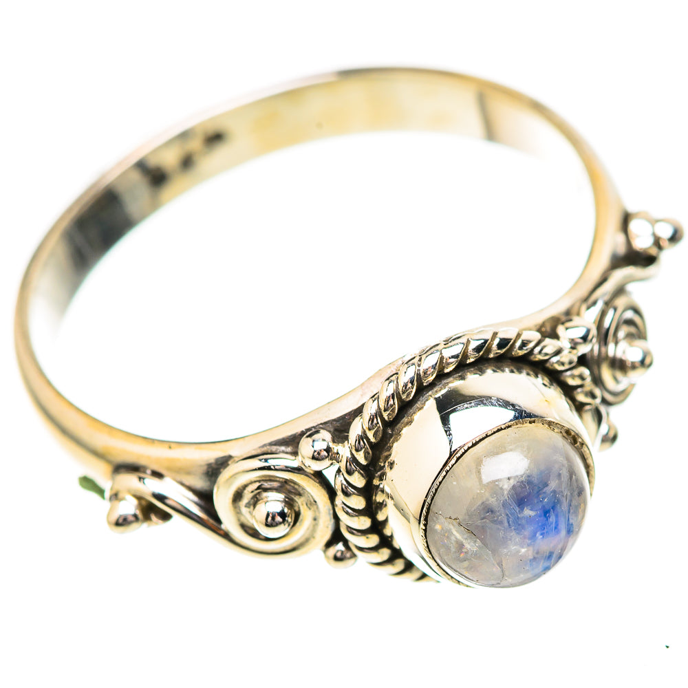 Rainbow Moonstone Rings handcrafted by Anasilvercos - RING129174_SIZE-6 - Photo 2