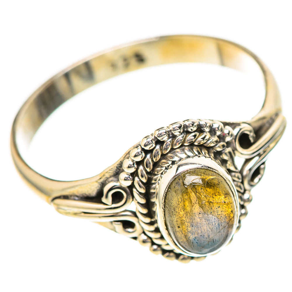 Labradorite Rings handcrafted by Anasilvercos - RING129175_SIZE-8 - Photo 2