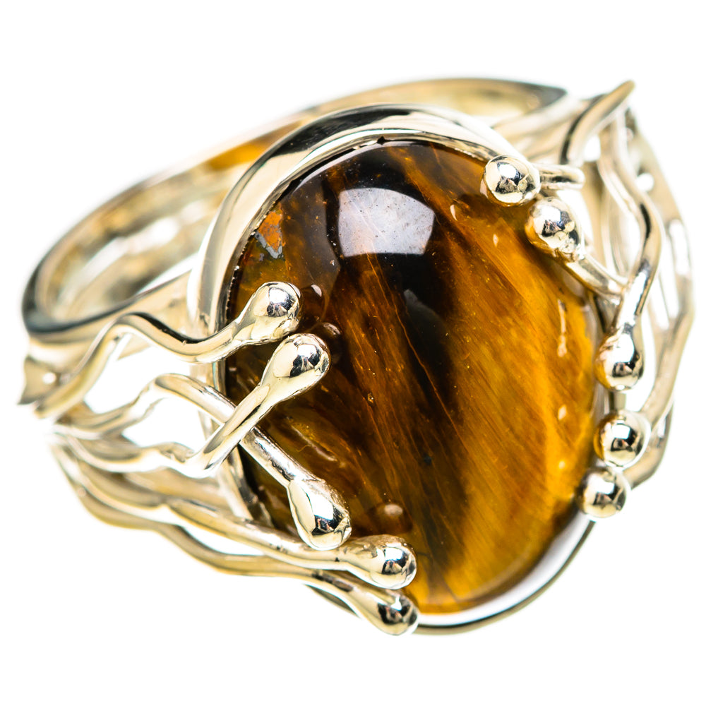 Tiger Eye Rings handcrafted by Anasilvercos - RING129184 - Photo 2