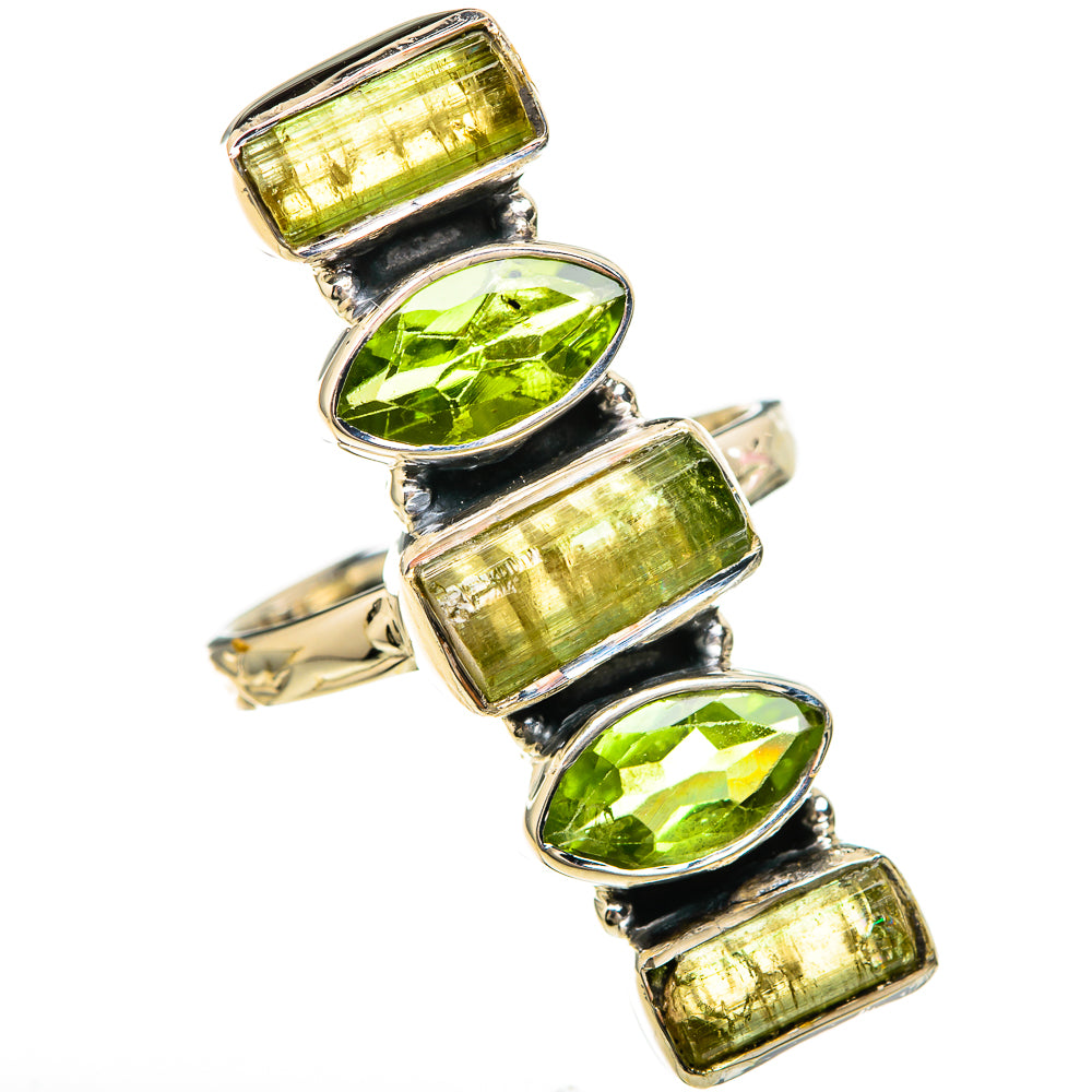 Green Tourmaline Rings handcrafted by Anasilvercos - RING129276 - Photo 2