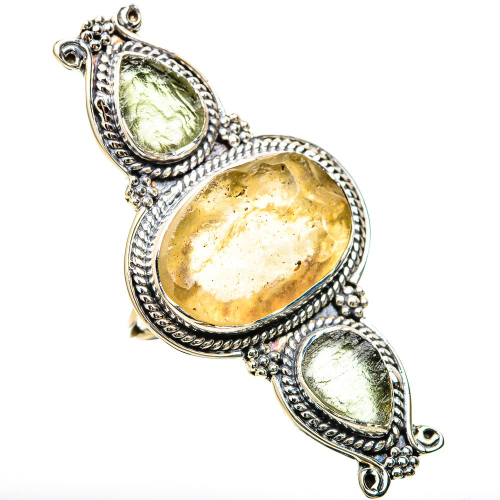 Libyan Desert Glass Rings handcrafted by Anasilvercos - RING129289 - Photo 2