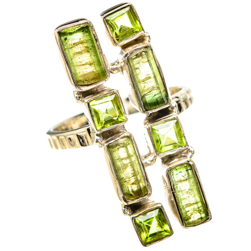 Green Tourmaline Rings handcrafted by Anasilvercos - RING129290 - Photo 2