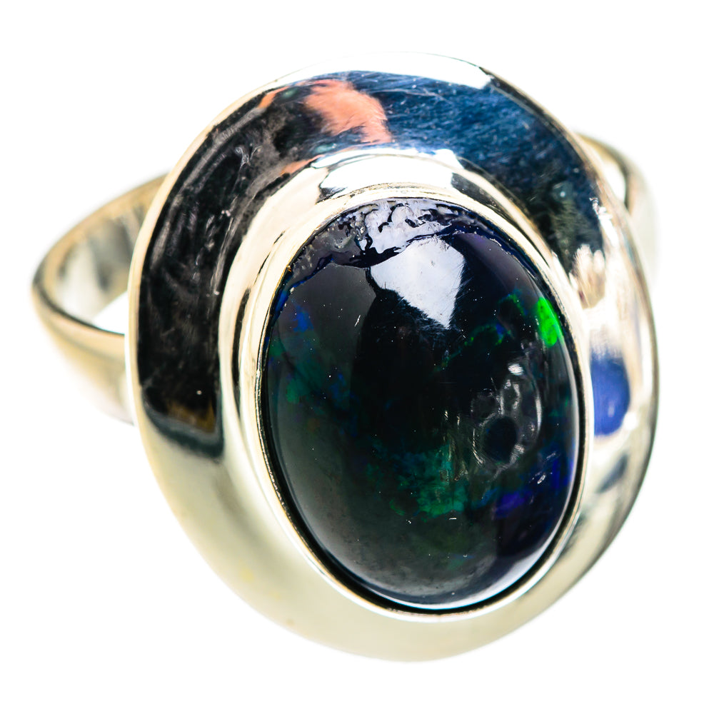 Black Opal Rings handcrafted by Anasilvercos - RING129344 - Photo 2