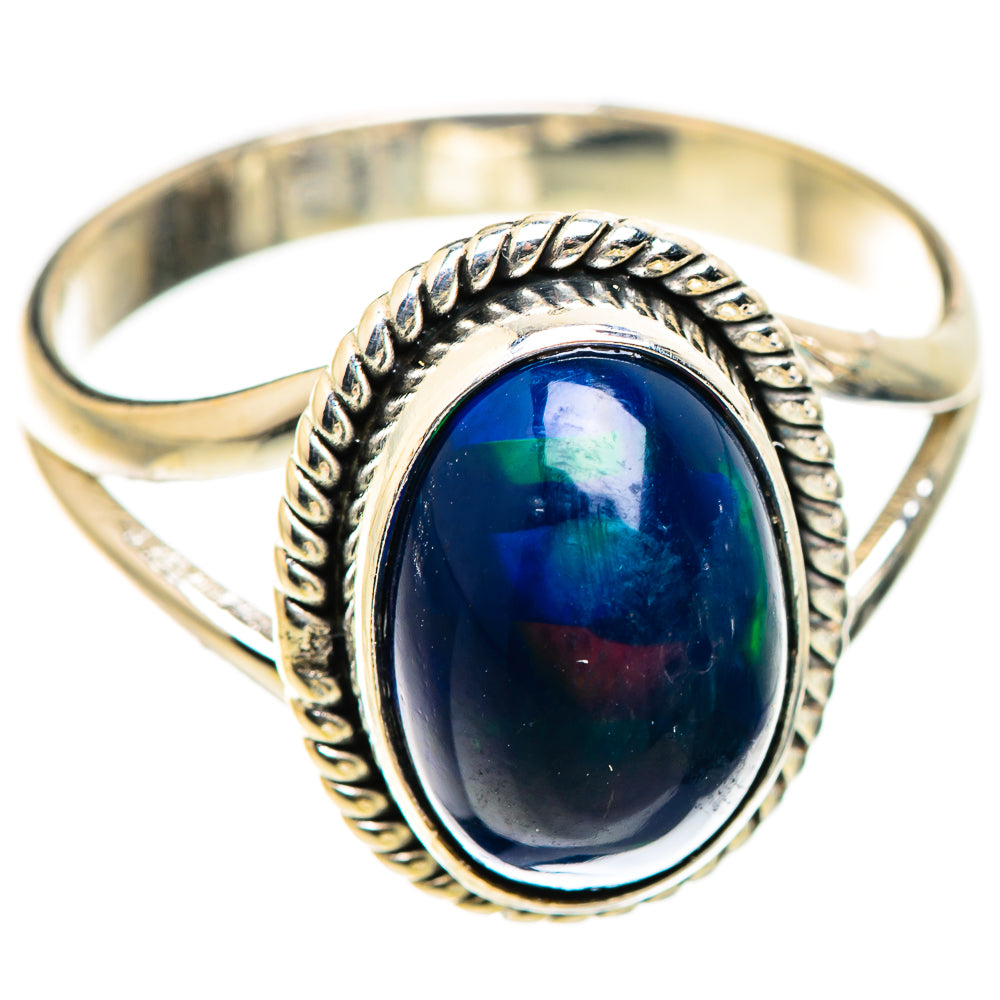 Black Opal Rings handcrafted by Anasilvercos - RING129345 - Photo 2