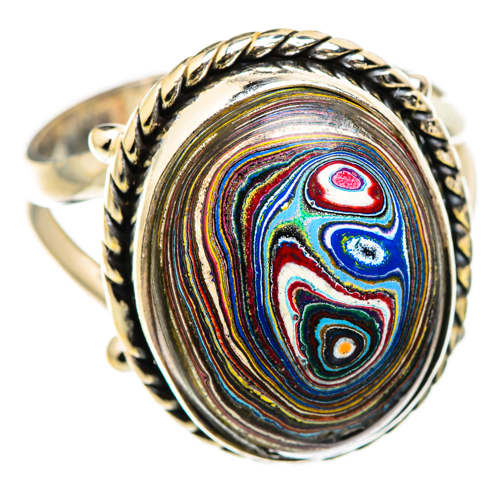 Fordite Rings handcrafted by Anasilvercos - RING129380 - Photo 2