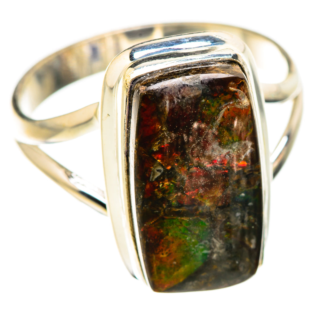Ammolite Rings handcrafted by Anasilvercos - RING129402 - Photo 2