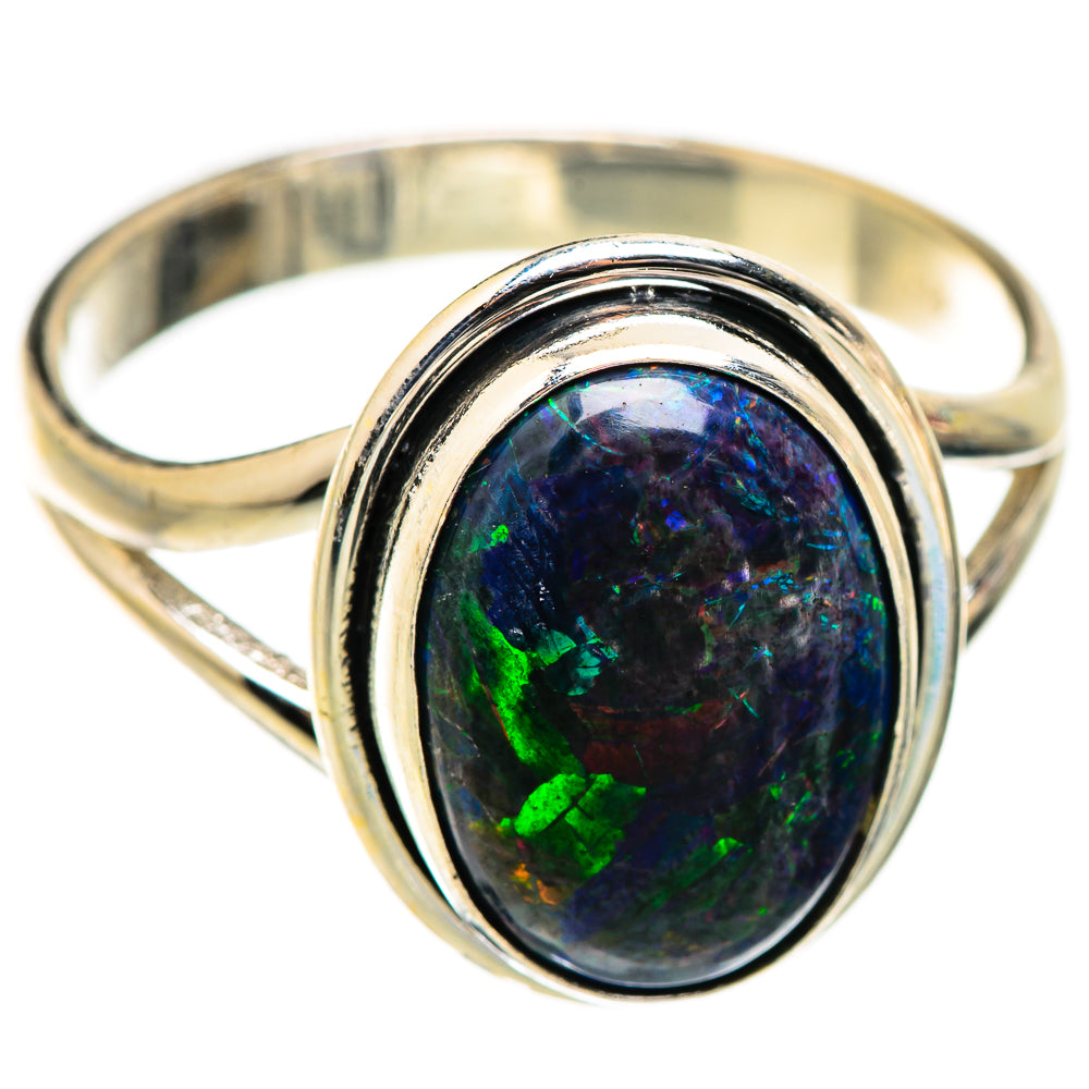 Black Opal Rings handcrafted by Anasilvercos - RING129407 - Photo 2