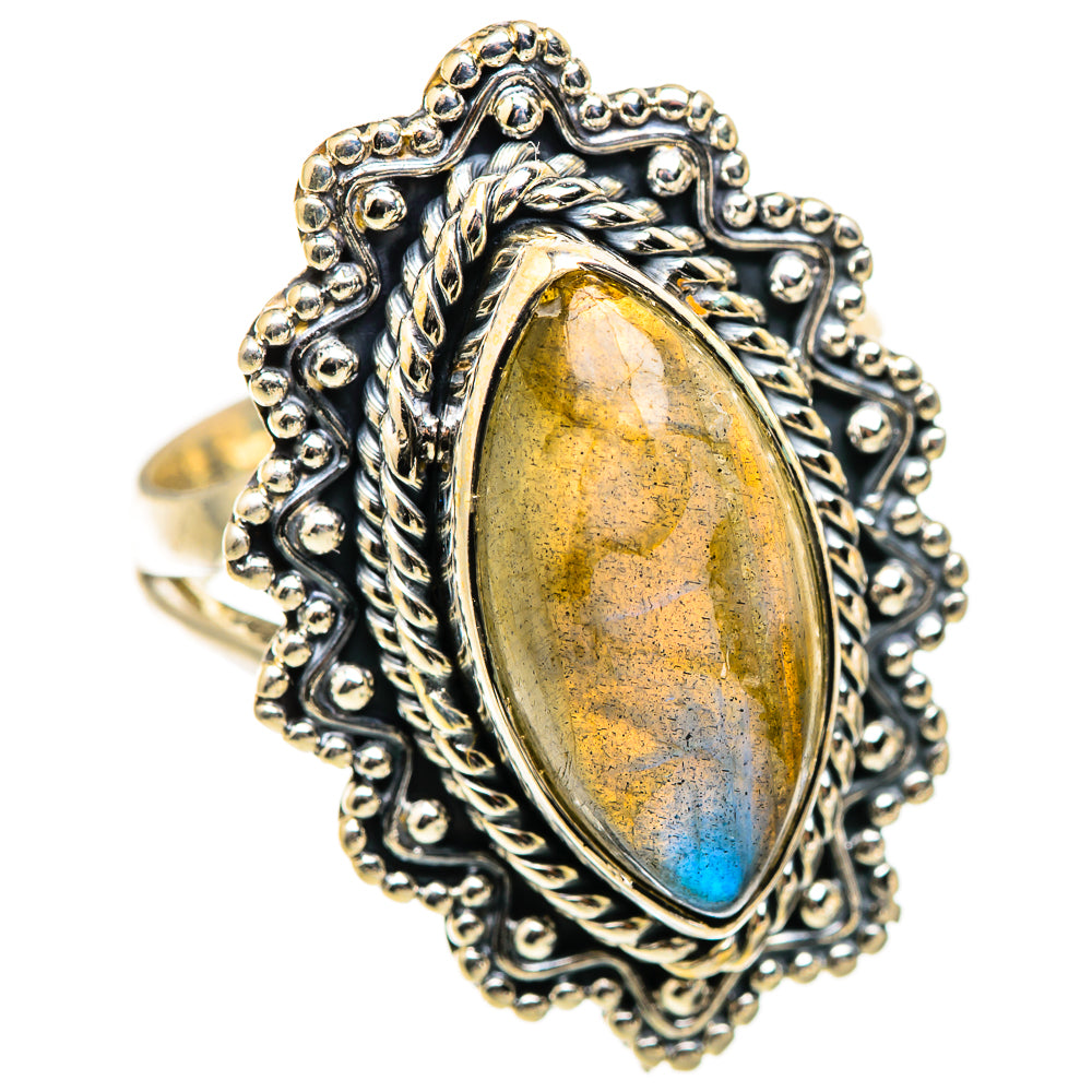 Labradorite Rings handcrafted by Anasilvercos - RING129409 - Photo 2