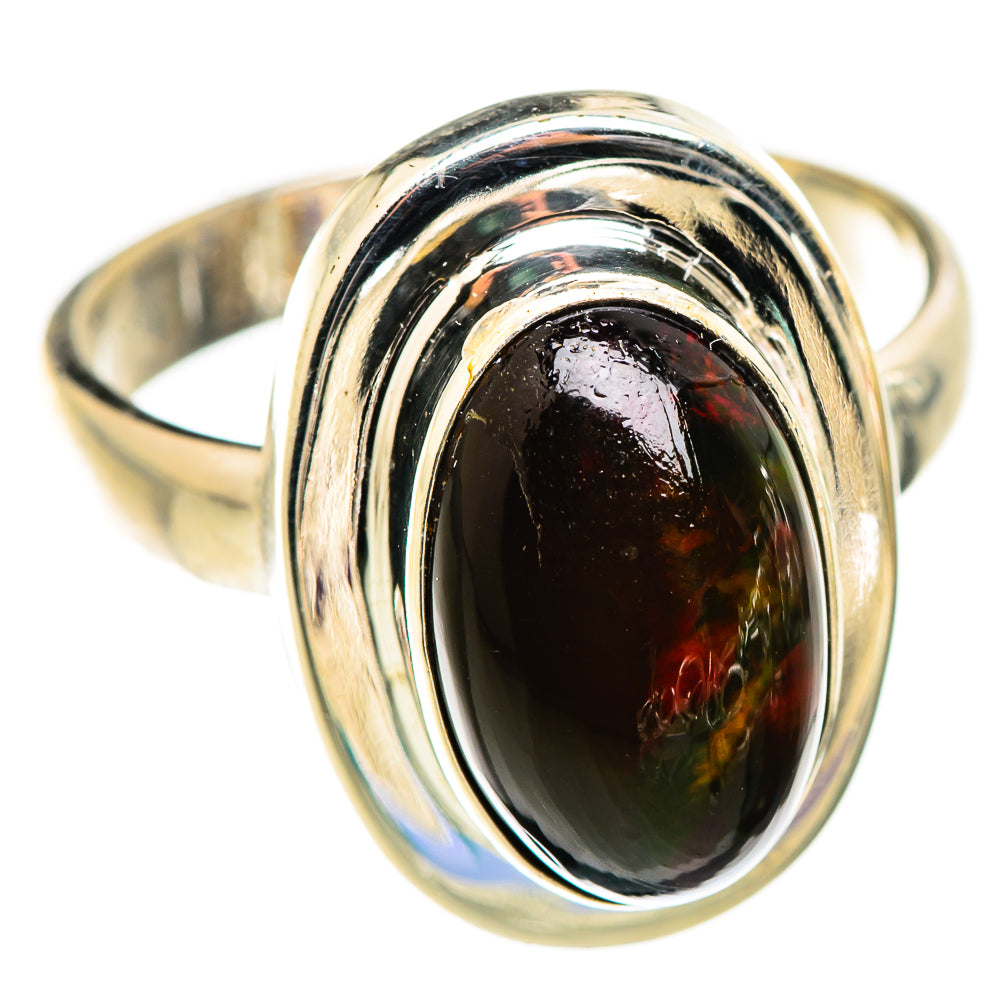 Black Opal Rings handcrafted by Anasilvercos - RING129418 - Photo 2