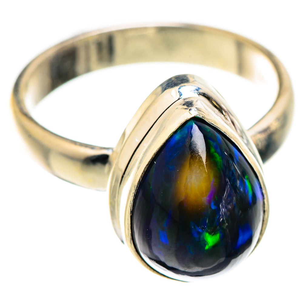Black Opal Rings handcrafted by Anasilvercos - RING129445 - Photo 2