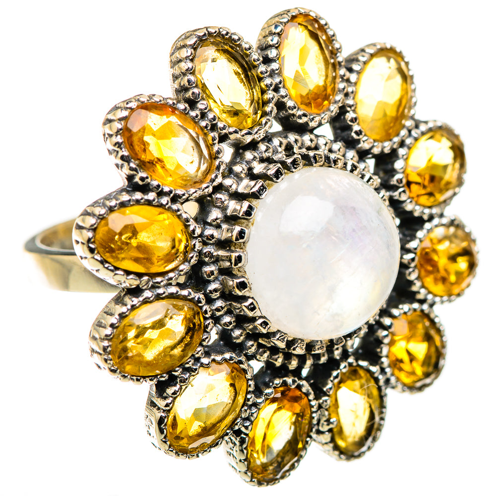 Rainbow Moonstone Rings handcrafted by Anasilvercos - RING129456 - Photo 2