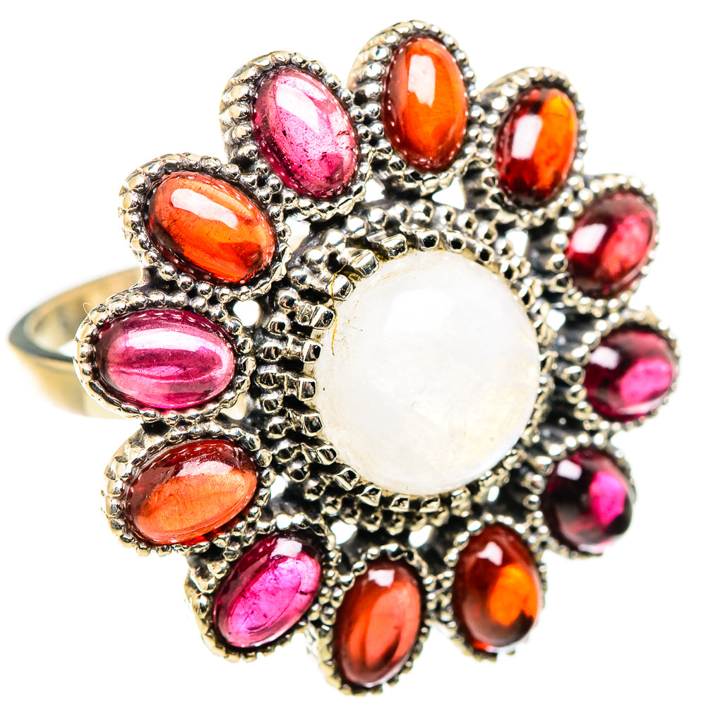 Rainbow Moonstone Rings handcrafted by Anasilvercos - RING129500 - Photo 2
