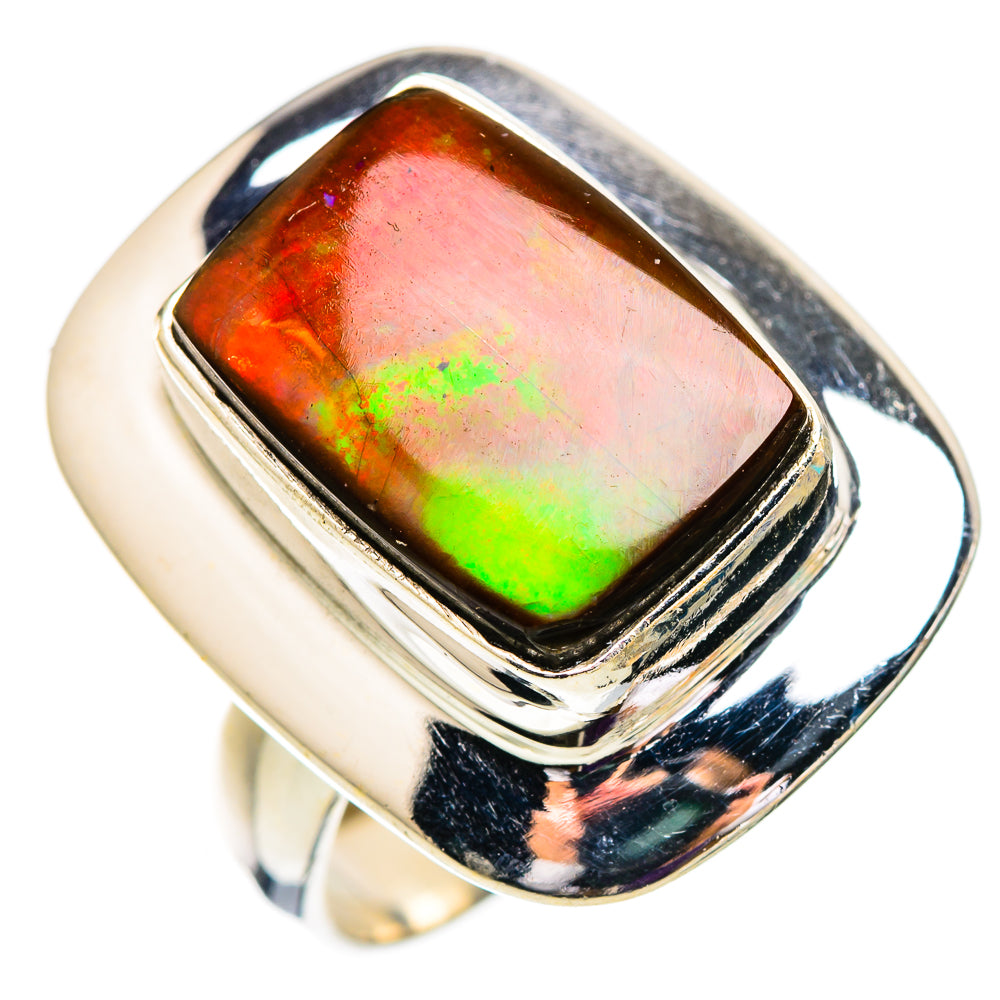 Ammolite Rings handcrafted by Anasilvercos - RING129528 - Photo 2