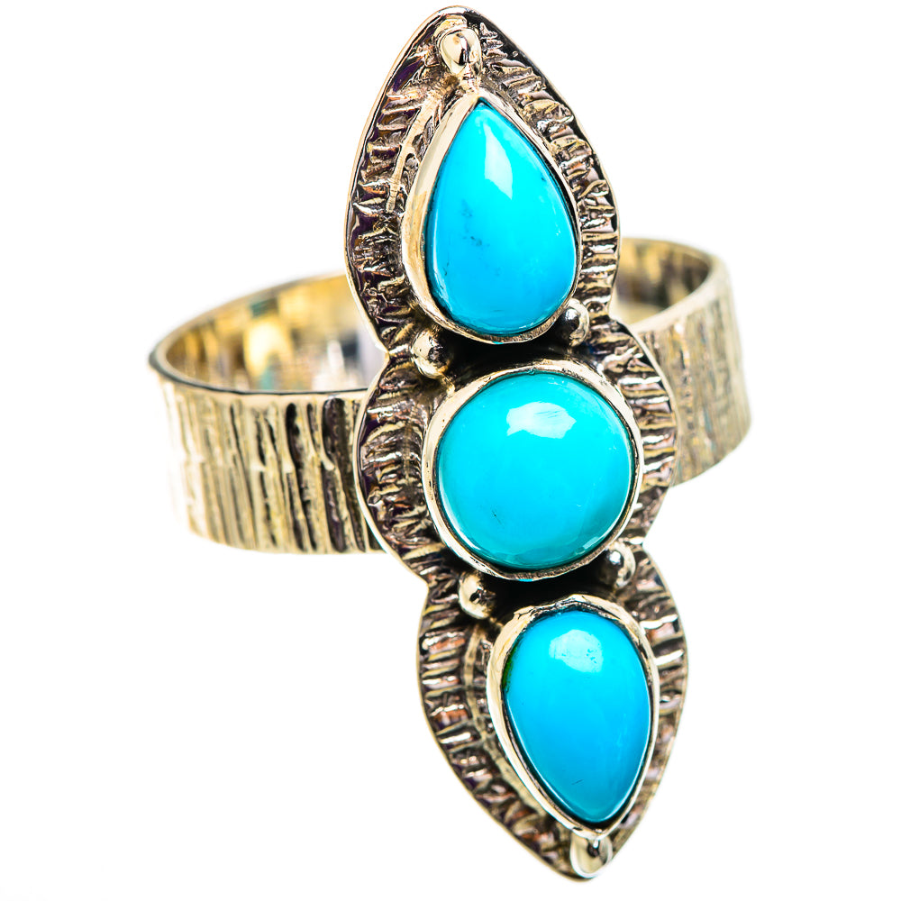 Sleeping Beauty Turquoise Rings handcrafted by Anasilvercos - RING129539 - Photo 2