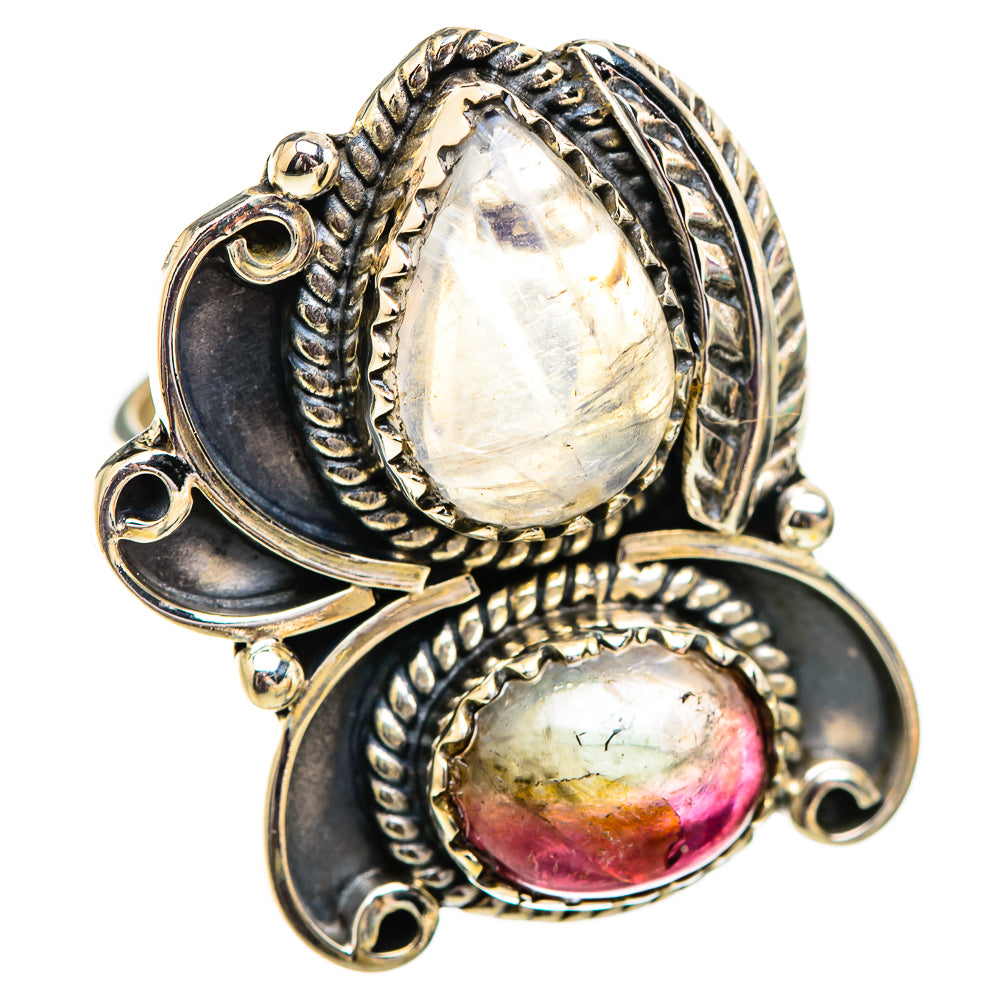 Rainbow Moonstone Rings handcrafted by Anasilvercos - RING129555 - Photo 2
