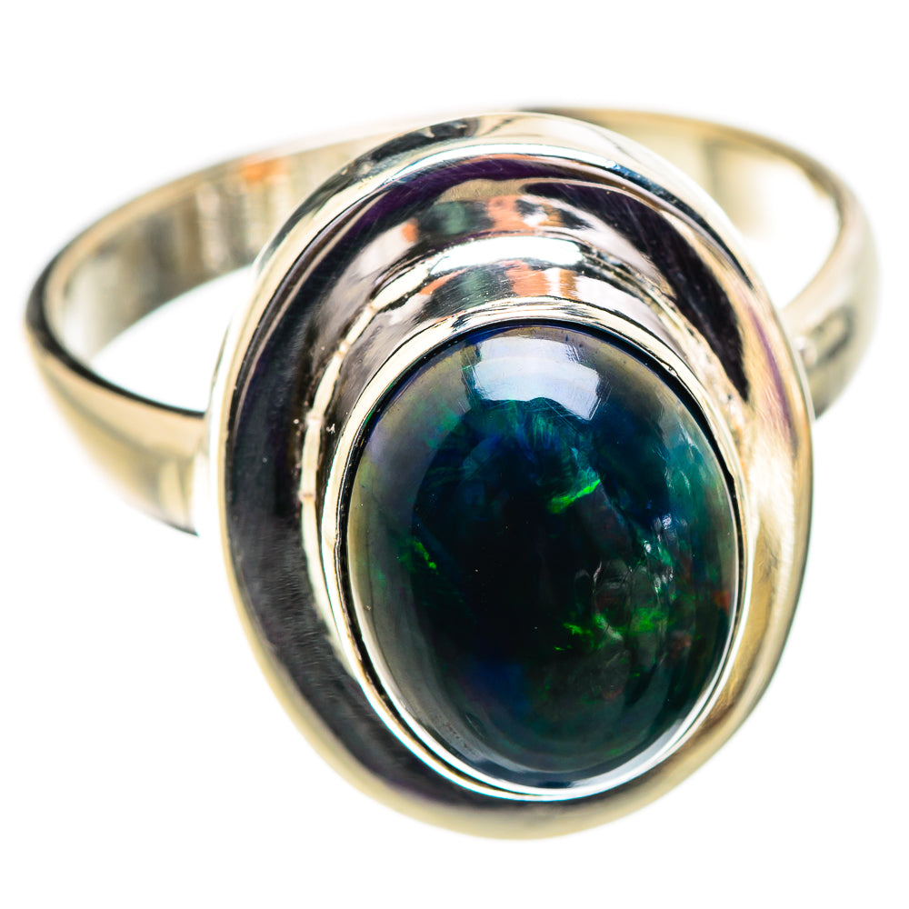 Black Opal Rings handcrafted by Anasilvercos - RING129557 - Photo 2