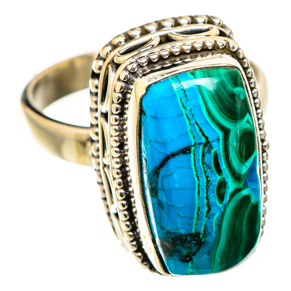 Malachite In Chrysocolla Rings handcrafted by Anasilvercos - RING129574 - Photo 2