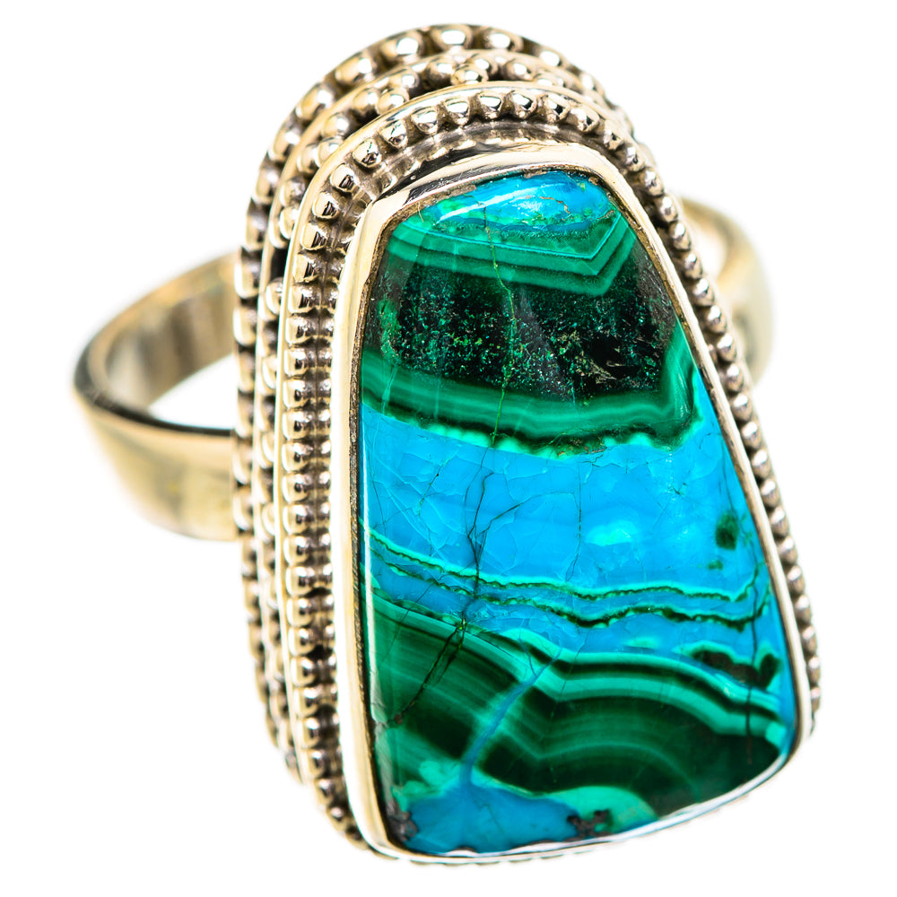 Malachite In Chrysocolla Rings handcrafted by Anasilvercos - RING129581 - Photo 2