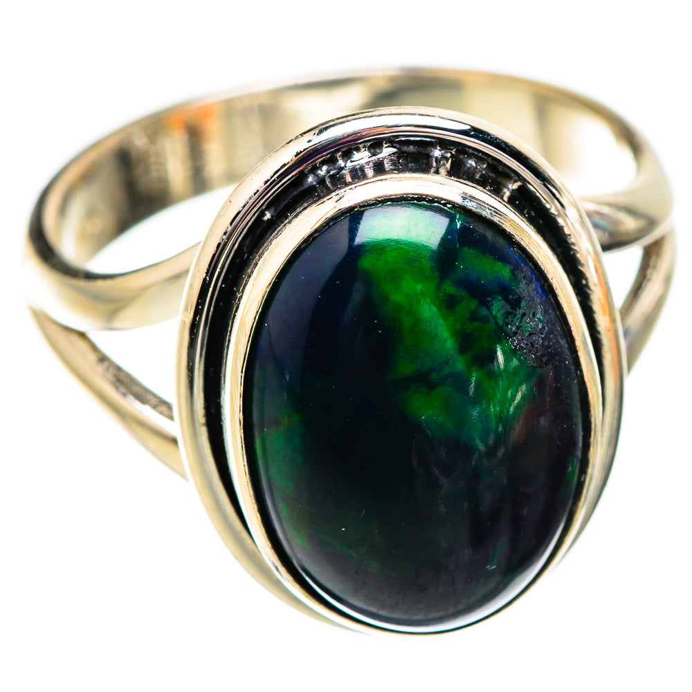 Black Opal Rings handcrafted by Anasilvercos - RING129583 - Photo 2