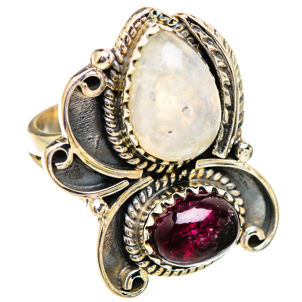 Rainbow Moonstone Rings handcrafted by Anasilvercos - RING129595 - Photo 2