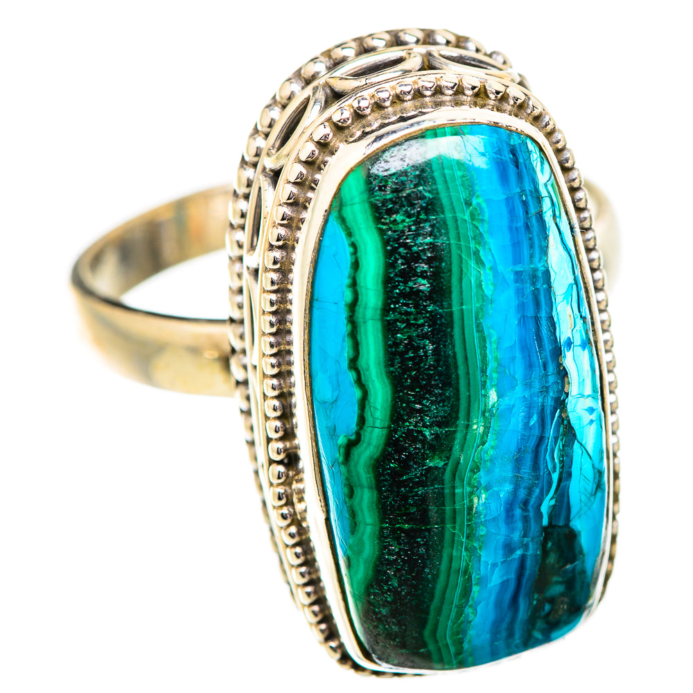 Malachite In Chrysocolla Rings handcrafted by Anasilvercos - RING129598 - Photo 2