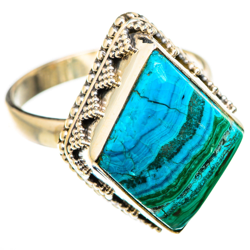 Malachite In Chrysocolla Rings handcrafted by Anasilvercos - RING129600 - Photo 2