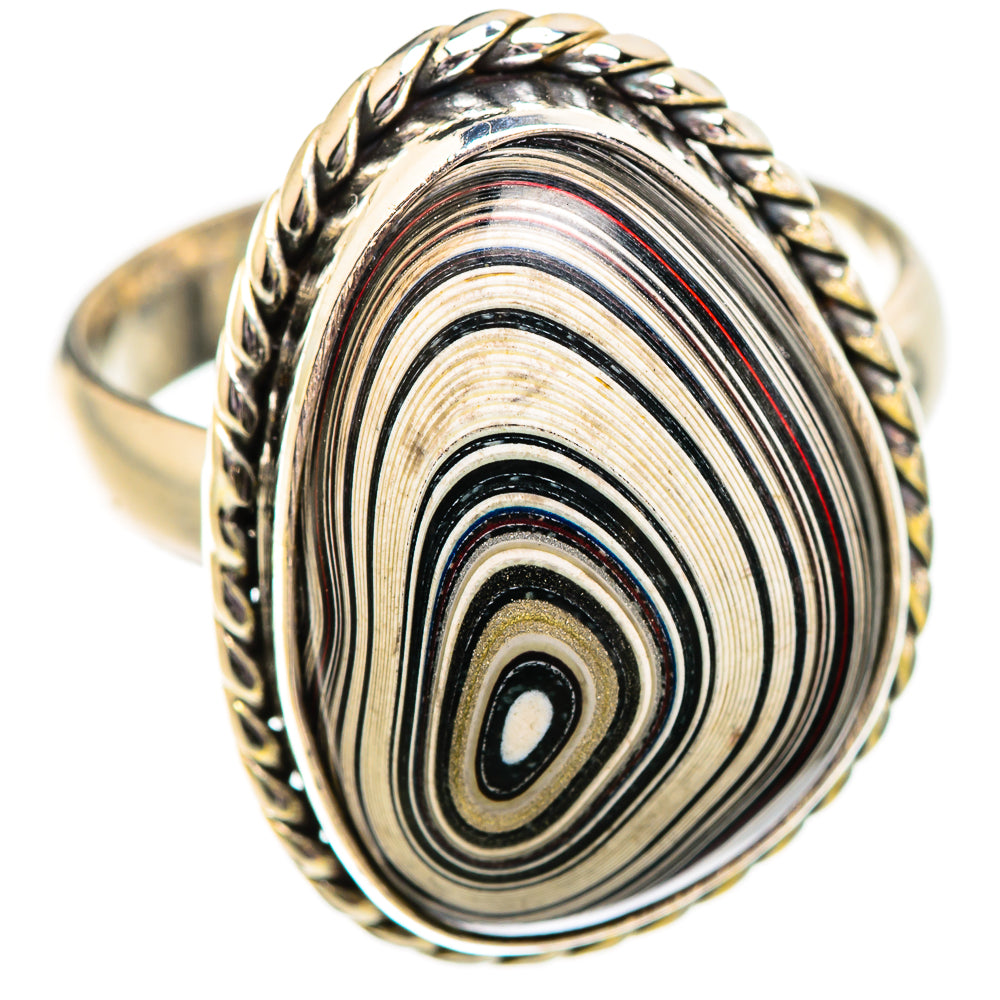 Fordite Rings handcrafted by Anasilvercos - RING129601 - Photo 2
