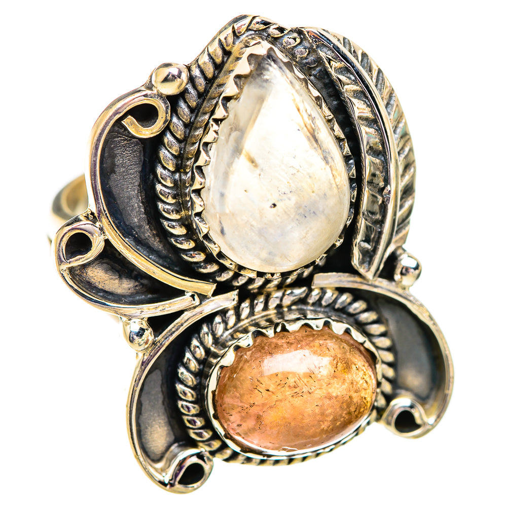 Rainbow Moonstone Rings handcrafted by Anasilvercos - RING129617 - Photo 2