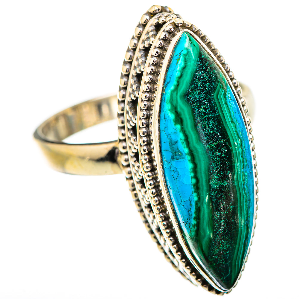 Malachite In Chrysocolla Rings handcrafted by Anasilvercos - RING129625 - Photo 2