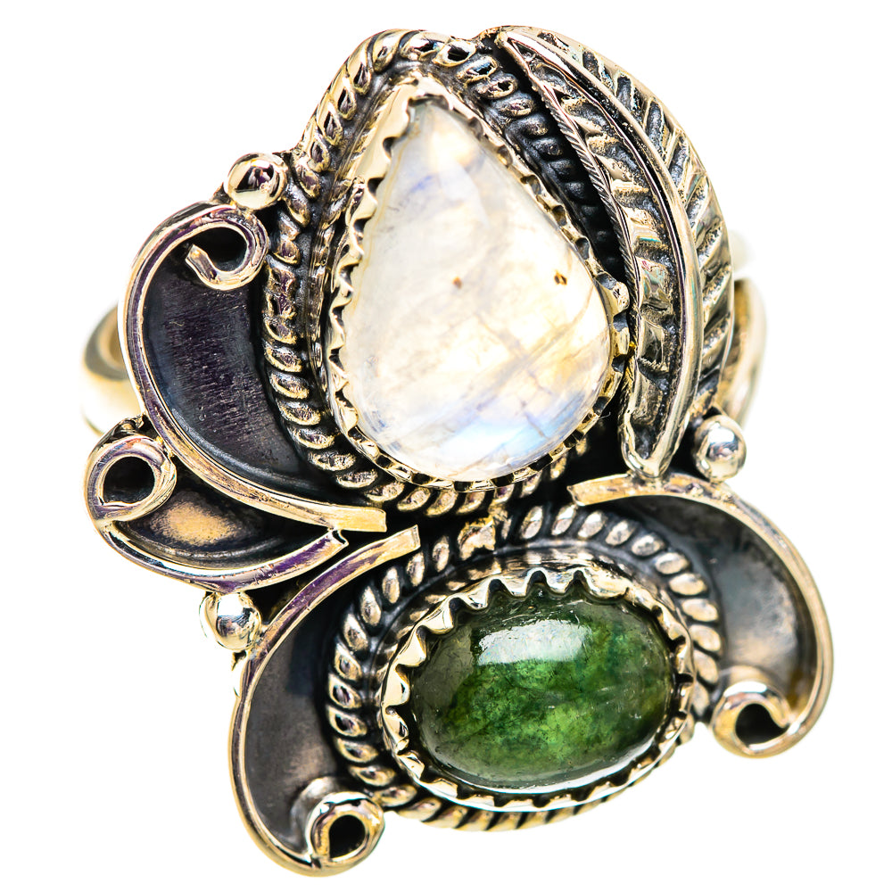 Rainbow Moonstone Rings handcrafted by Anasilvercos - RING129631 - Photo 2