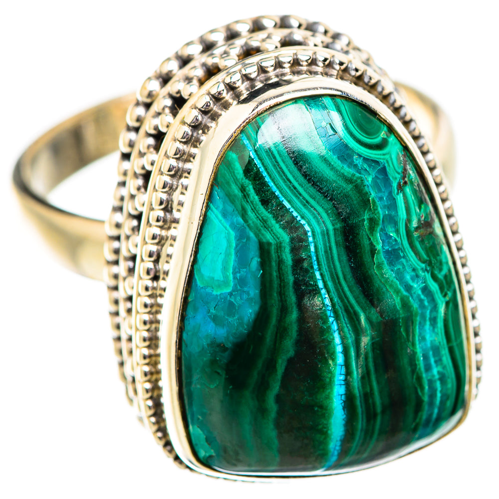 Malachite In Chrysocolla Rings handcrafted by Anasilvercos - RING129634 - Photo 2
