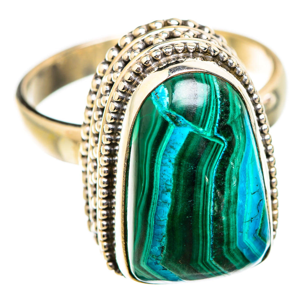 Malachite In Chrysocolla Rings handcrafted by Anasilvercos - RING129647 - Photo 2