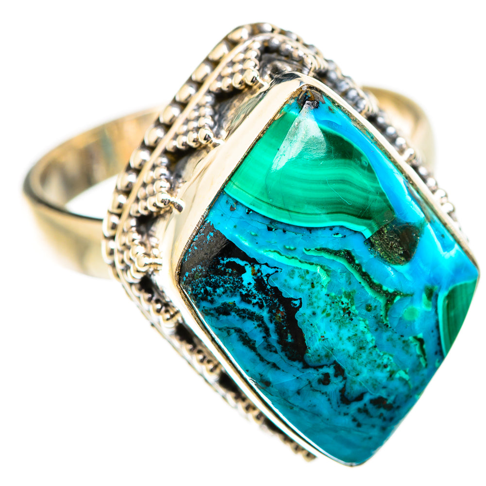 Malachite In Chrysocolla Rings handcrafted by Anasilvercos - RING129650 - Photo 2